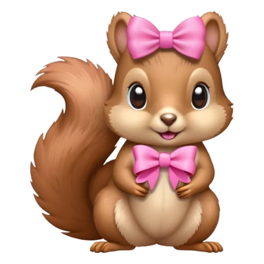 Squirrel with pink bow sticker
