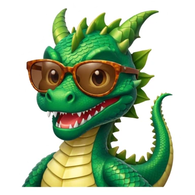 dragon wearing sunglasses sticker