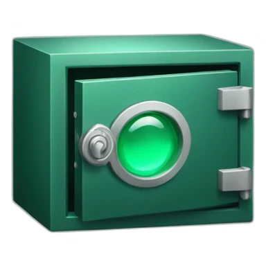 open safe, emerald sticker
