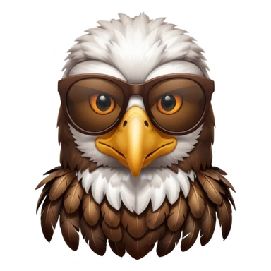 Eagle wearing sunglasses  sticker
