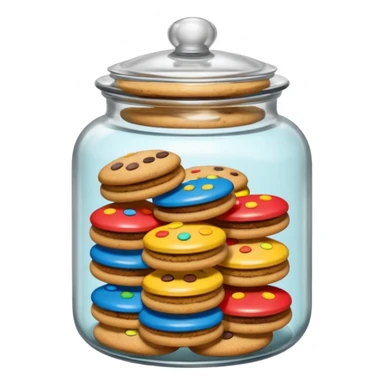 colroful glas Cookie Jar sticker