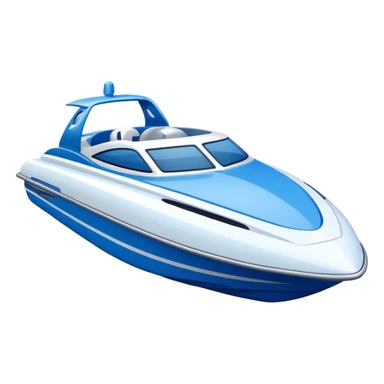 Create a realistic speedboat sticker