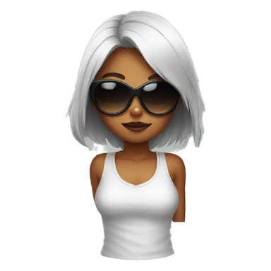 Demon girl with sunglasses  sticker