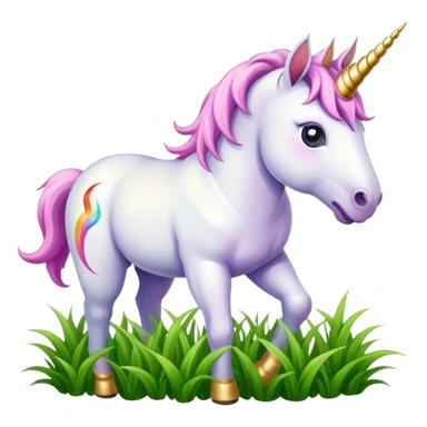 Unicorn eating  sticker
