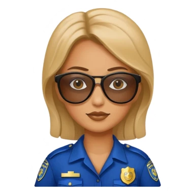 woman police wearing sun glasses sticker