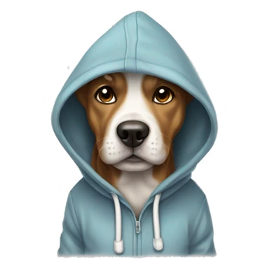 Doodle dog wearing hoodie sticker