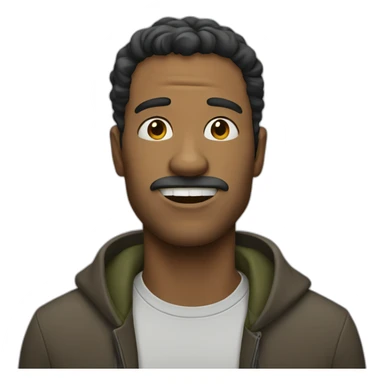 Man with sideways jaw sticker