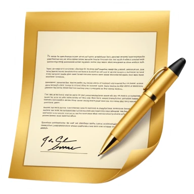 Product guarantee contract golden paper signed sticker
