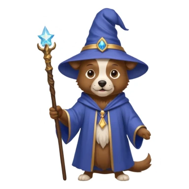 Dog wizard sticker