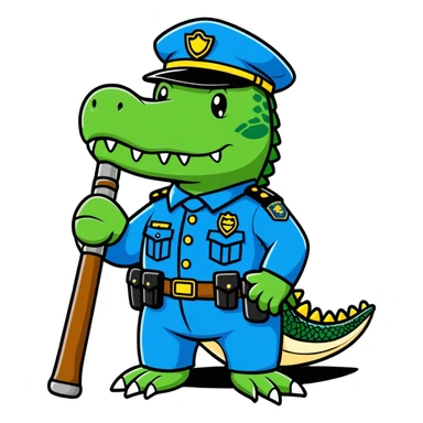 Police alligator sticker