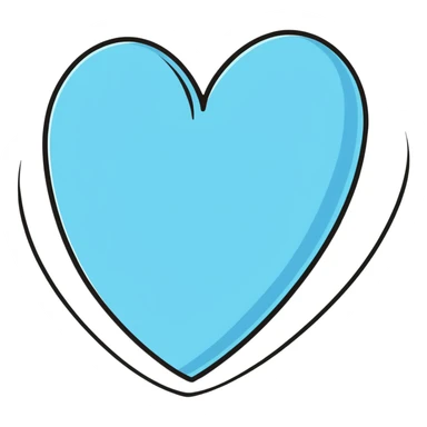 pastel blue heart sticker