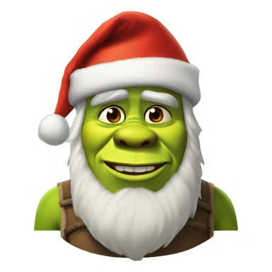shrek with santa hat  sticker