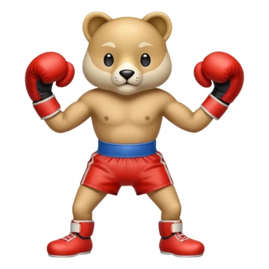 Animal with boxing gloves full body sticker