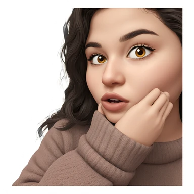 girl in cozy sweater sticker