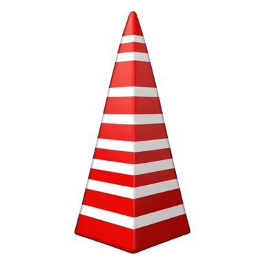 Red and white Christmas obelisk sticker