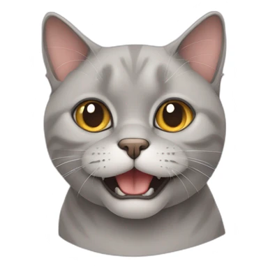 British cat with lower canine stucking out sticker