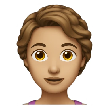 brownhaired woman with long banks sticker