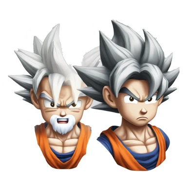 Goku de dragon ball en ultra instinct sticker