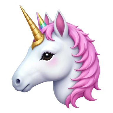 unicorn head, cute sticker