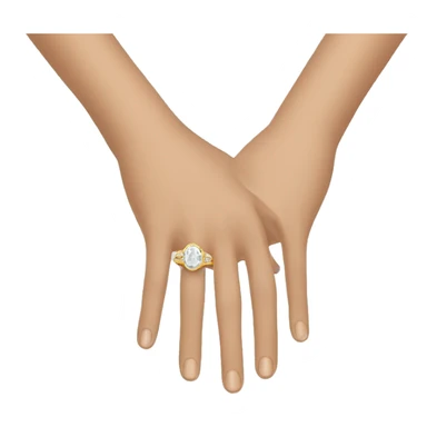 Hand wearing a ring sticker