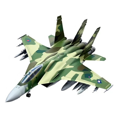 SU-35 Jet - Sukhoi (Model Year: 2020) (Iconic colour: Camouflage green) sticker