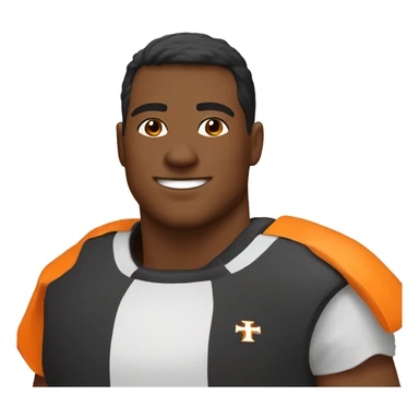 Tennessee volunteer wearing orange and black  sticker