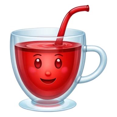 Cherry red on a cup sticker