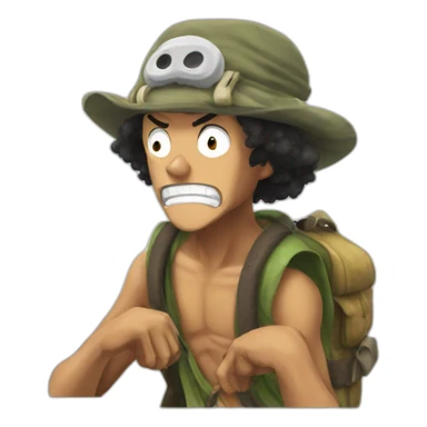 Usopp scared sticker