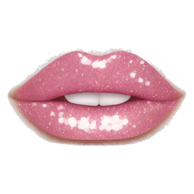 Light pink glitter lipgloss  sticker