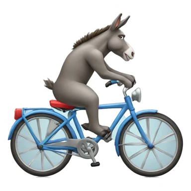 donkey riding a bike sticker