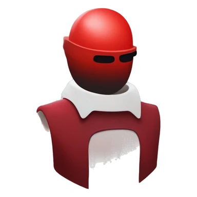 Create a minimalist logo of the red Among Us imposter character, using shades of red to evoke mystery and deception. Capture the game's space theme subtly while ensuring instant recognition of the imposter role. sticker