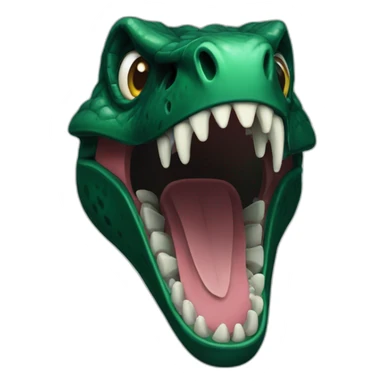 dark green raptor head scream sticker