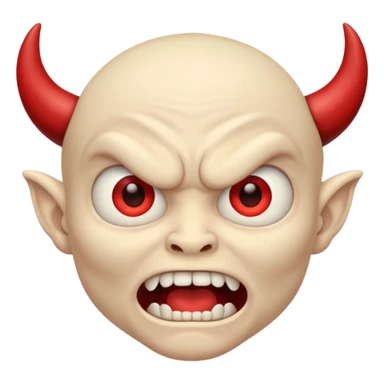 very scared demon memoji sticker