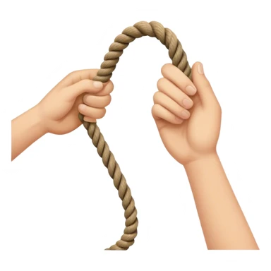 hand letting go a rope fall sticker