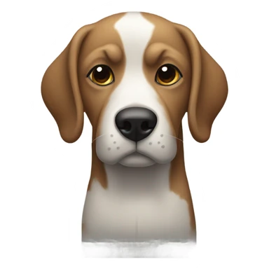 Perro peludo negro sticker