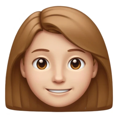Trusting face emoji with steady gaze, smile, slightly tilted head, softened jaw sticker