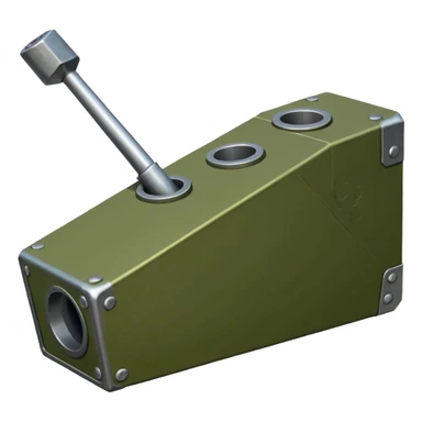generate a realistic elongated parallelepiped anti-tank mine sticker