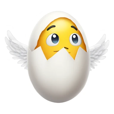 Egg wearing wings sticker