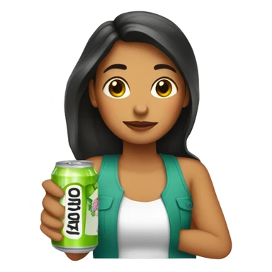 girl with bars canned margaritas sticker