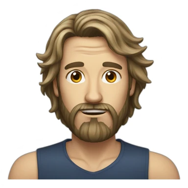 filthy english man with long hair and beard sticker