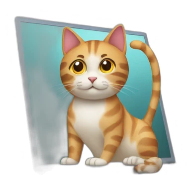 Cat on laptop causing errors on screen sticker