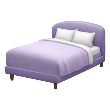 White and light purple cosy bed  sticker