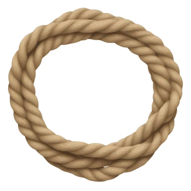 Beige rope oval with knot at the top sticker