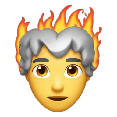 Fire hearts eyes sticker