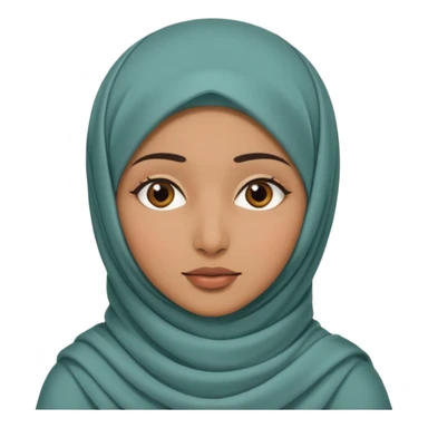 arab woman with hijab cover face sticker