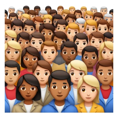 person standing out in a crowd sticker