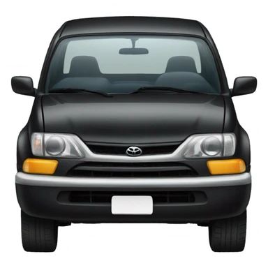 black toyota car with bow sticker