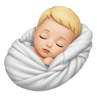 Baby sleeping in a blanket sticker