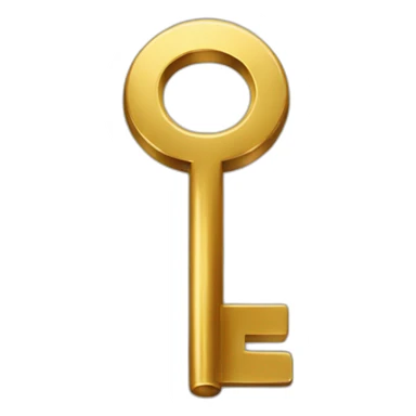 Gold key - question mark sticker