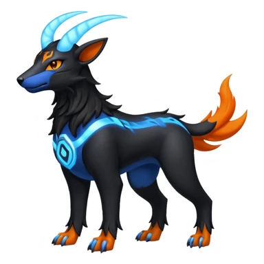 Houndoom-Electrike-Fakémon-hybrid-creature (full body)  sticker